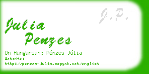 julia penzes business card