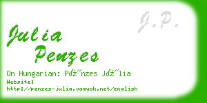 julia penzes business card